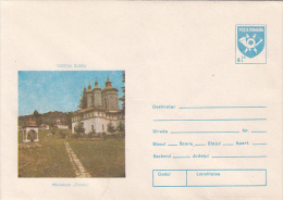 36624- BUZAU COUNTY- CIOLANU MONASTERY, COVER STATIONERY, 1990, ROMANIA - Abbeys & Monasteries