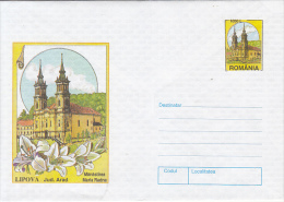 36626- LIPOVA- MARIA RADNA MONASTERY, COVER STATIONERY, 1998, ROMANIA - Abadías Y Monasterios