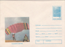 36690- KESTREL PARAGLIDER, PARACHUTTING, COVER STATIONERY, 1994, ROMANIA - Parachutting
