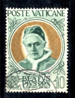 Y597 - VATICANO 1951 , Pio X Il 10 Lire N. 146b Usato E Con Ritocco - Varietà E Curiosità