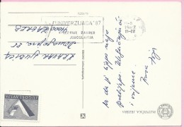 Postmark - Univerziada ´87 (Univerzijada), 1987., Yugoslavia, Postcard Plitvice Lakes - Autres & Non Classés