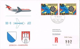 16622. Carta Certificada VADUZ (Liechtenstein) 1967 To Germany. First Flygth - Briefe U. Dokumente