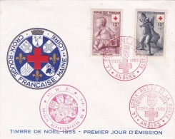 France Timbres Sur Lettre 1955 - Storia Postale