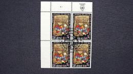 UNO-Genf 285 Eckrandviererblock ´A´, Oo/ESST, Gemälde Von Rudolf Mirer, 50 Jahre WFUNA - Used Stamps