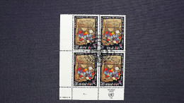 UNO-Genf 285 Eckrandviererblock ´C´, Oo/ESST, Gemälde Von Rudolf Mirer, 50 Jahre WFUNA - Used Stamps