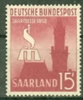 Saarland Mi. 435 - 438 Postfr. Saarmesse Saarbrücken Rathaus Homburg Altstadt Turnbewegung Schulze-Delitzsch - Neufs
