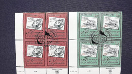 UNO-Genf 319/0 Sc 312/3 Eckrandviererblock ´C´, Oo/ESST, Hommage An Die Philatelie - Used Stamps