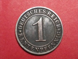 Allemagne 1 Rentenpfennig  1924j   Km.30 Cuivre - 1 Rentenpfennig & 1 Reichspfennig