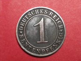 Allemagne 1 Rentenpfennig  1924j   Km.30 Cuivre - 1 Renten- & 1 Reichspfennig