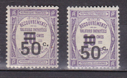 N° 51 Taxes 50 C.s10c Violet : Timbre Neuf Légère Trace De  Charnière Impéccable - 1859-1959.. Ungebraucht