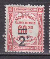 N° 54 Taxes 2F.s 60c Rouge : Timbre Neuf Légère Trace De  Charnière Impéccable - 1859-1959 Mint/hinged