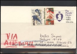 USA 003 Cover Postal History Air Mail Fauna Birds Christmas - Poststempel