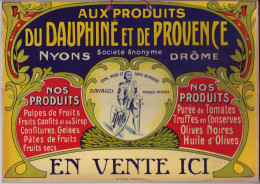 Ancien Carton Publicitaire - Aux Produits Du Dauphiné Et De Provence - Nyons - Drôme - - Plaques En Carton