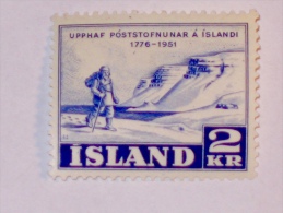 ISLAND / ISLANDE  1951  SCOTT # 271 - Unused Stamps