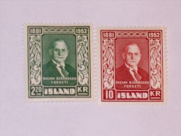 ISLAND / ISLANDE  1952  SCOTT # 275,77 - Ungebraucht
