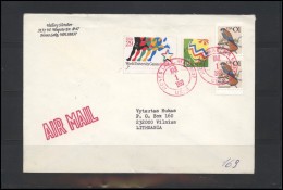 USA 016 Cover Air Mail Postal History Fauna Birds University Games - Marcofilie