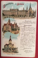 GRUSS AUS ERINNERUNG AN LEIPZIG   - 1900 - Sammlungen & Sammellose
