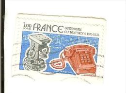 France Timbre Oblitéré YT1905/1976 : Centenaire Du Telephone 1876-1976 1.00 - Andere & Zonder Classificatie