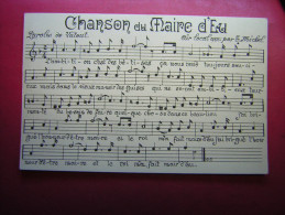 Delcampe - CPA OU CPSM   CHANSON DU MAIRE D ´ EU       NON VOYAGEE - Eu