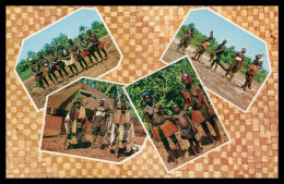 GUINÉ-BISSAU -COSTUMES -Guerreiros Dançarinos-Caracteristico Dos Bijagós (Ed. Foto Serra Nº 148) Carte Postale - Guinea Bissau