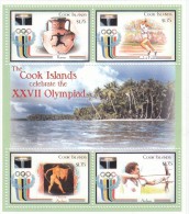 Cook 2000 -  4 Stamps In Blocco**  Olimpiadi Sidney 2000 Congiunta Con Aitutaki E Pehrin - Summer 2000: Sydney