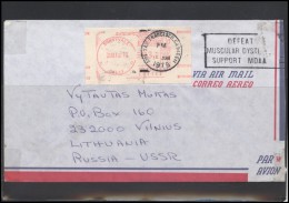 USA 032 Cover Air Mail Postal History  Meter Mark Franking Machine Medicine Slogan Cancellation - Postal History