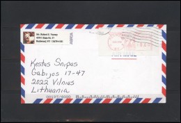USA 036 Cover Air Mail Postal History  Meter Mark Franking Machine - Marcofilia