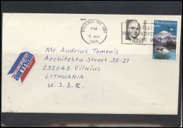 USA 046 Cover Air Mail Postal History Personalities Washington - Marcophilie