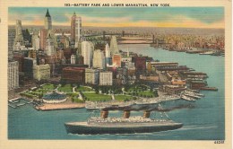 CPA-1940-USA-NEW YORK--BATTERY PARK And LOWER MANHATTAN-TBE - Altri Monumenti, Edifici