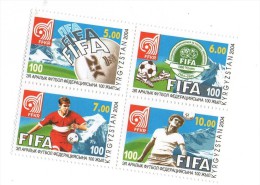 Kyrgyzstan 2004  - 100 Yers Of FIFA, Set Opf 4 Stamps,  MNH - Ungebraucht