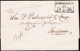 1856. STRÖMSHOLM 27 10 1856.  (Michel: ) - JF192949 - ... - 1855 Prephilately