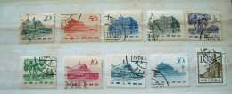 China 1961 - 1965 Temple Buildings Trees - Used Stamps