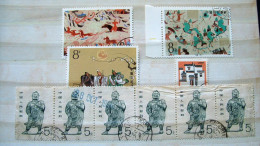 China 1988 - 1989 Statues Art House Paintings Battle Horses - Used Stamps
