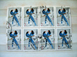 China 2002 Birds - Scott #3177 X 8 = 2 $ - Used Stamps