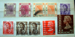 Hong Kong 1954 - 1973 Queen - Usati