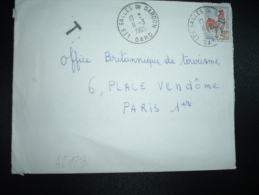 LETTRE TP COQ DE DECARIS 0,25 OBL.11-3-1965 LES SALLES DU GARDON GARD (30) + T De TAXE - 1962-1965 Haan Van Decaris