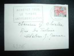 LETTRE MIGNONNETTE TP MARIANNE A LA NEF 25F OBL.MEC.19-11-1959 CHALONS S/MARNE GARE MARNE (51) - 1959-1960 Marianne à La Nef