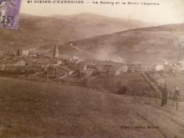 CPA Rhône Saint Nizier D'Azergues Le Bourg Et Le Mont Charme. Beau Cacher Perlé Au Dos - Otros & Sin Clasificación