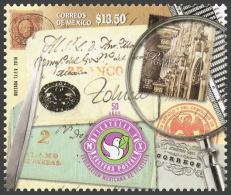 2015 MÉXICO Filatelia Y Cultura Postal, Philately And Postal Culture MNH MAGNIFYING GLASS, TONG, Stamp On  Stamp - Mexiko