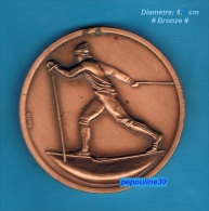 ** MÉDAILLE ** SKI DE FOND ** BRONZE ** Ø 6,7 Cm ** - Wintersport