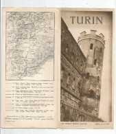 Dépliant Touristique , TURIN , Ente Nazionale Industrie Turistiche , Ferrovie Dello Stato , 1934 , Plan - Tourism Brochures