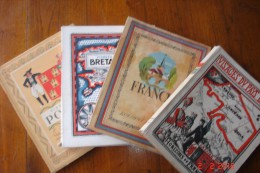 Lot De 4 Livres .France .1940 Bretagne 1941,Poitou 1942,pays-Basque 1946.Ed Horizons De France.19x26,5. - Poitou-Charentes