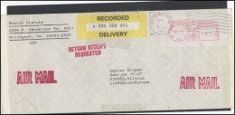 USA 065 Cover Air Mail Postal History Meter Mark Franking Machine - Postal History