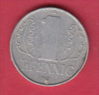 F4473 / - 1 Pfening 1961 (A) - DDR , Germany Deutschland Allemagne Germania - Coins Munzen Monnaies Monete - 1 Pfennig