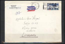 USA 076 Cover Air Mail Fauna Panda Postal History Atlantic Treaty - Postal History