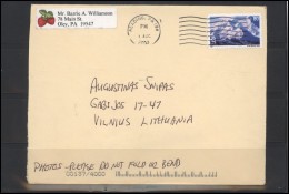 USA 078 Cover Air Mail Postal History Alaska Mount McKinley Mountains - Marcophilie