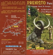 Ancien Dépliant Sur Le  Préhisto Parc De Tursac, De Néandertal à Cro-Magnon Vers 2002 - Dépliants Touristiques