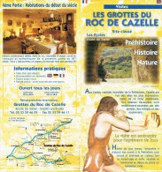 Ancien Dépliant Sur Les Grottes Du Roc De Cazelle, Les Eyzies De Tayac, Périgord, Vers 2002 - Dépliants Touristiques
