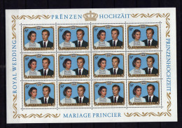 Luxembourg (1981)  -  Feuillet "Mariage Royal" Neufs** - Feuilles Complètes