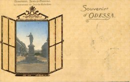 UKRAINE (Russia)  Le Monument Du Duc De Richeliue - Vignette 1905  Good Postmaks Etc  - Undivided Rear - Ukraine